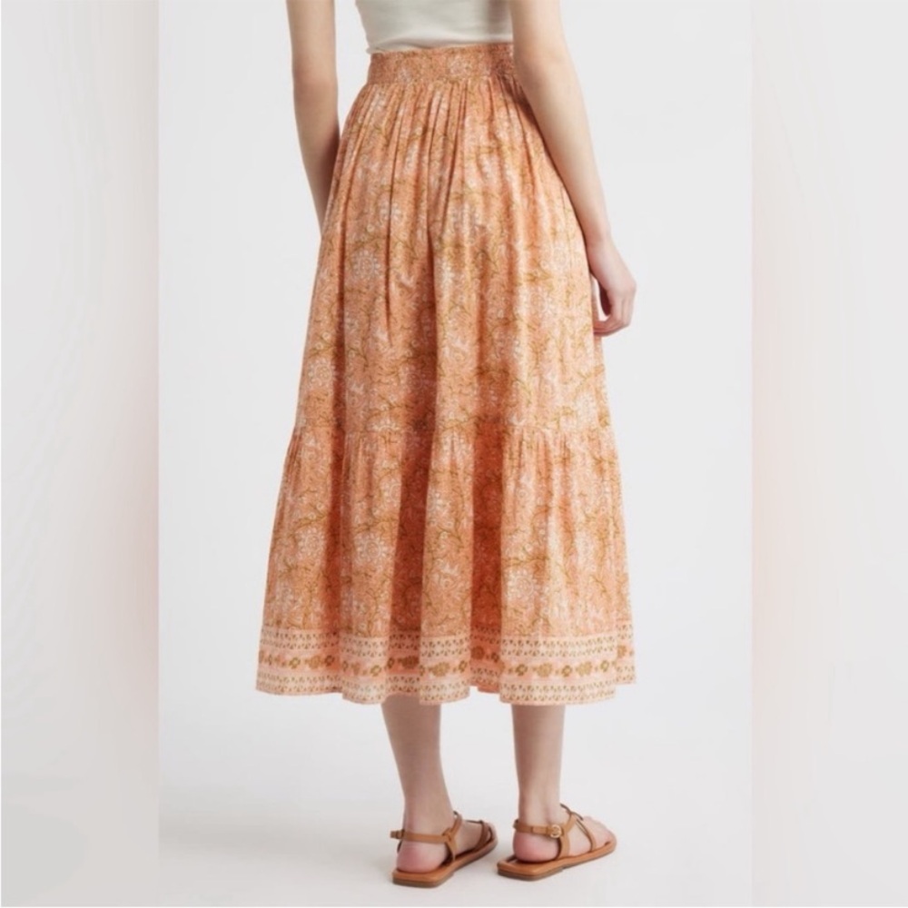 NWT Cleobella Charlene floral multi print in Cecil blush ankle skirt Sz S cotton - Picture 2 of 11
